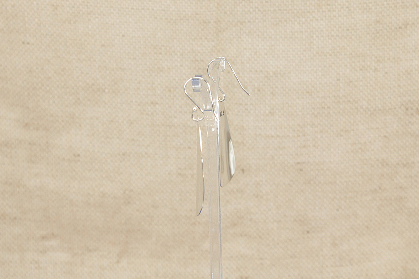 Silver Dangly Tear Drop Earrings