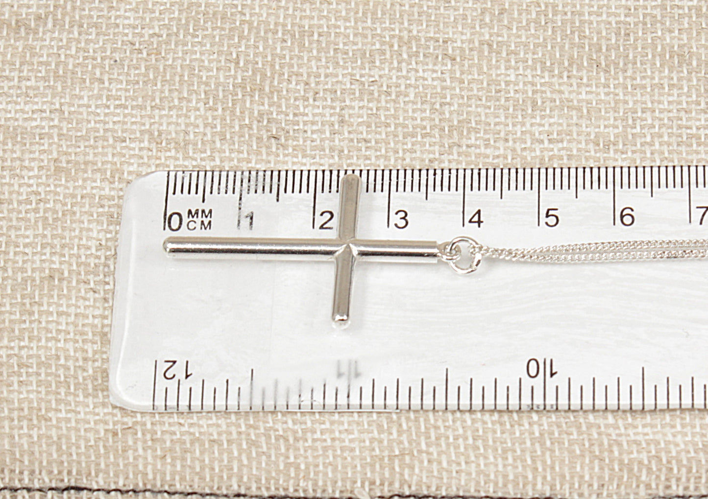 Silver Cross Pendant & Chain Necklace