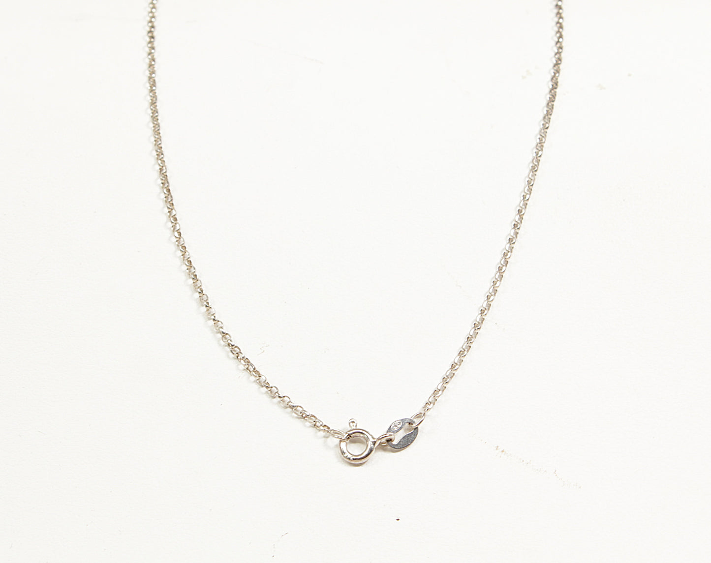 Silver Cubic Ziconia Pendant and Chain Necklace
