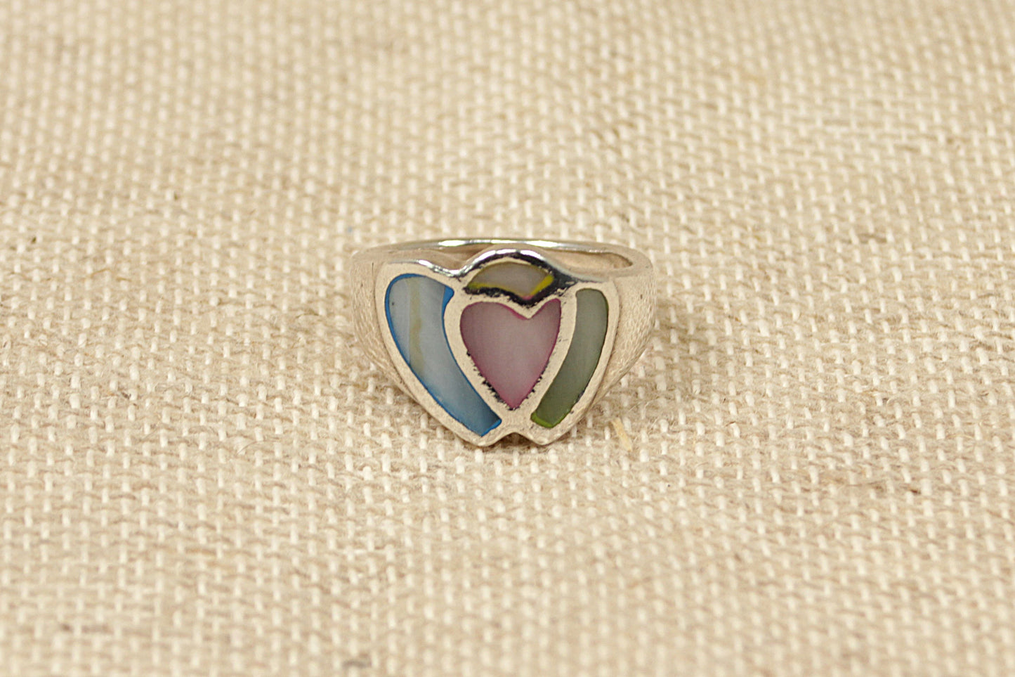 mother of pearl statement ring