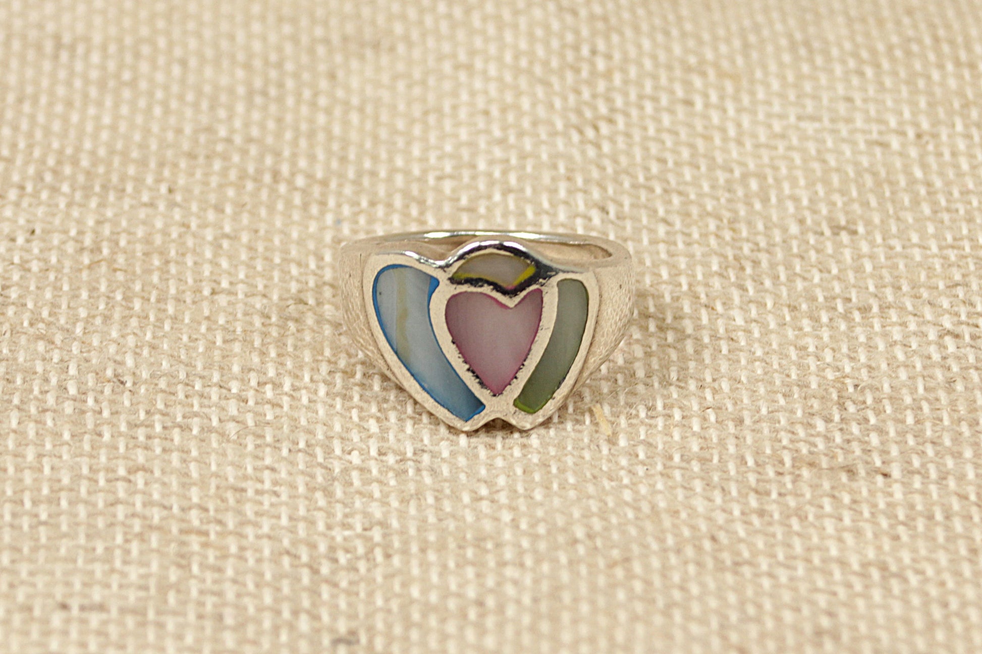 mother of pearl statement ring