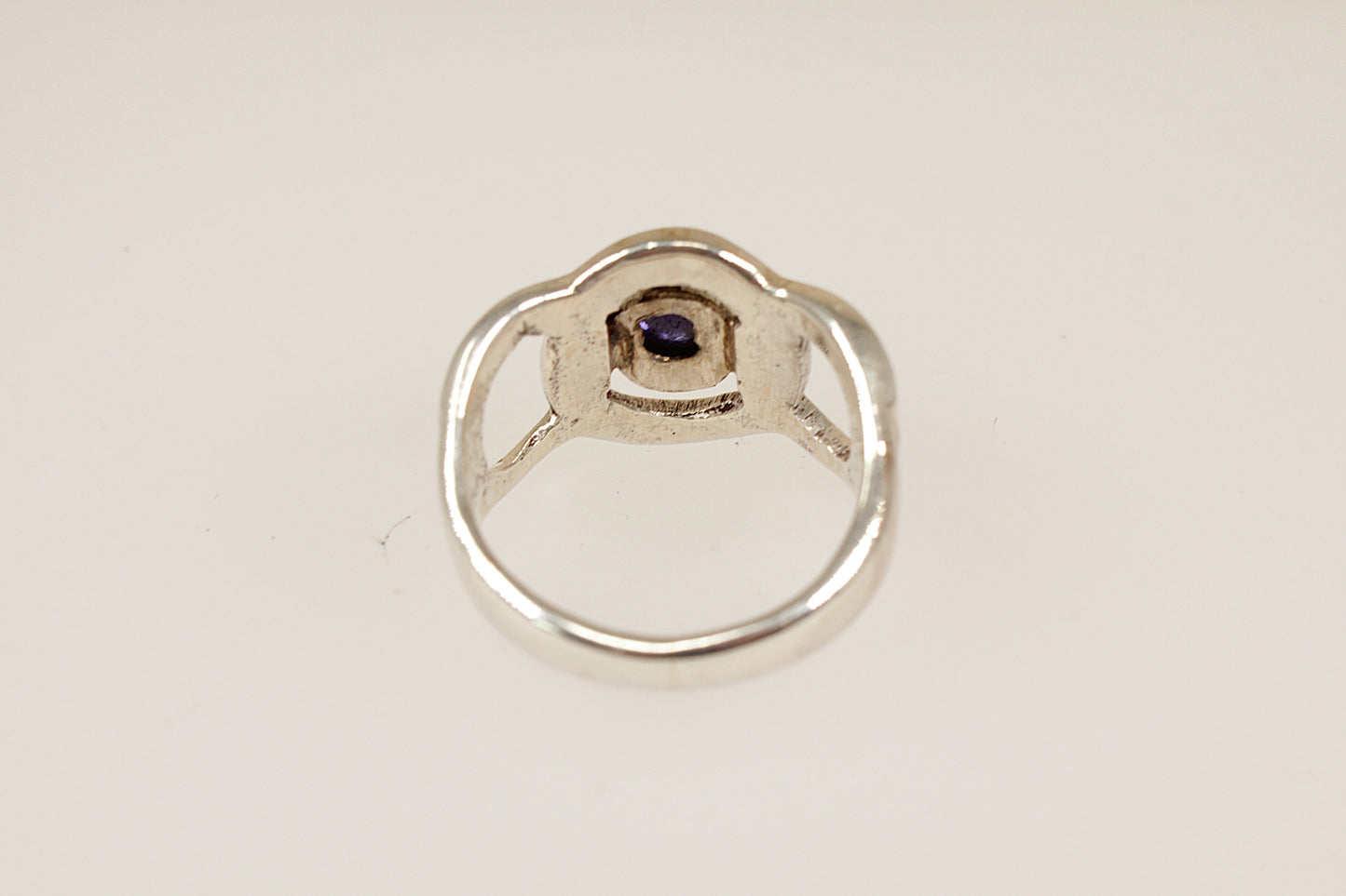 Silver Blue Iolite Band Ring