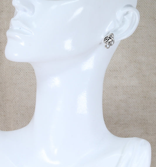 Silver Celtic Knot Stud Earrings