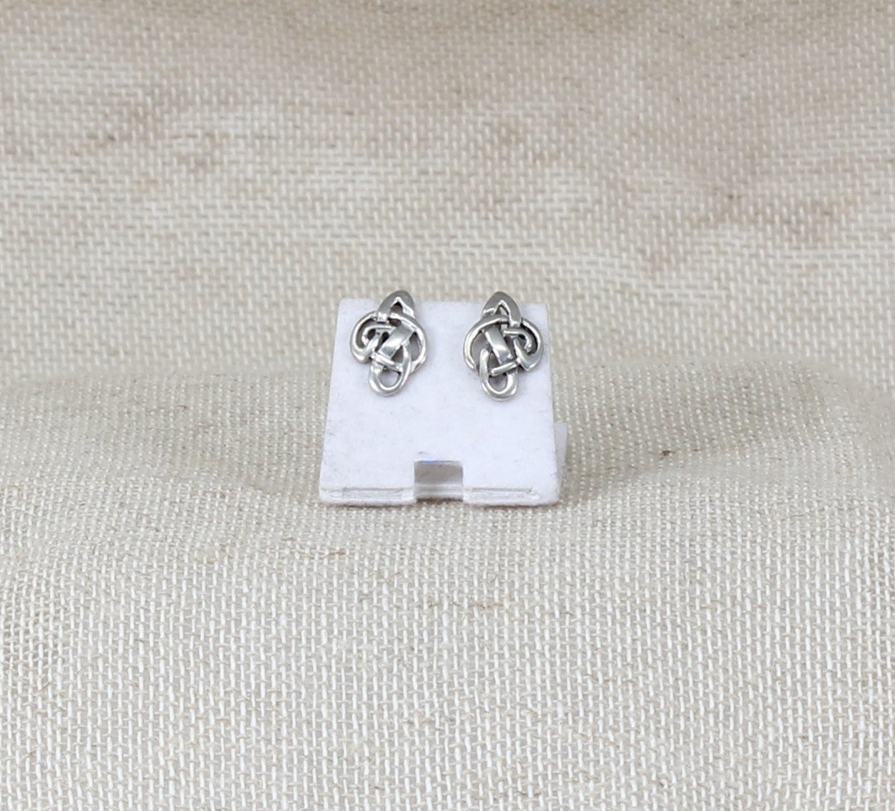 Silver Celtic Knot Stud Earrings