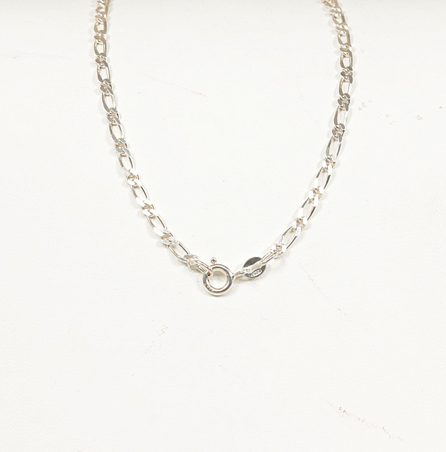 Silver Figaro Link Necklace Chain