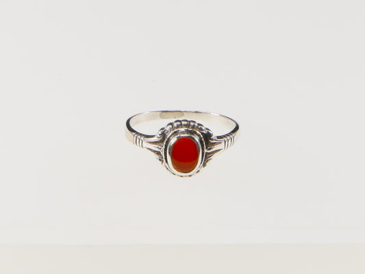 vintage silver carnelian ring