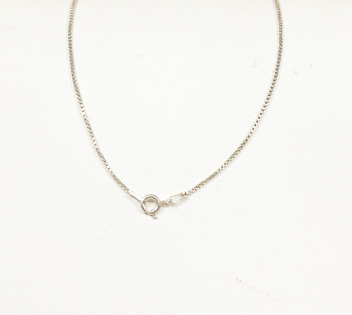 Silver Garnet Crystal Pendant and Chain Necklace