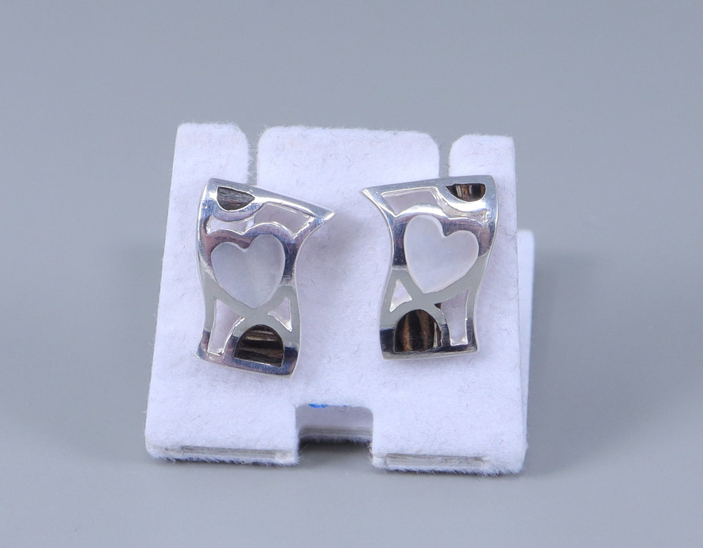Silver and Mother of Pearl Stud Earrings