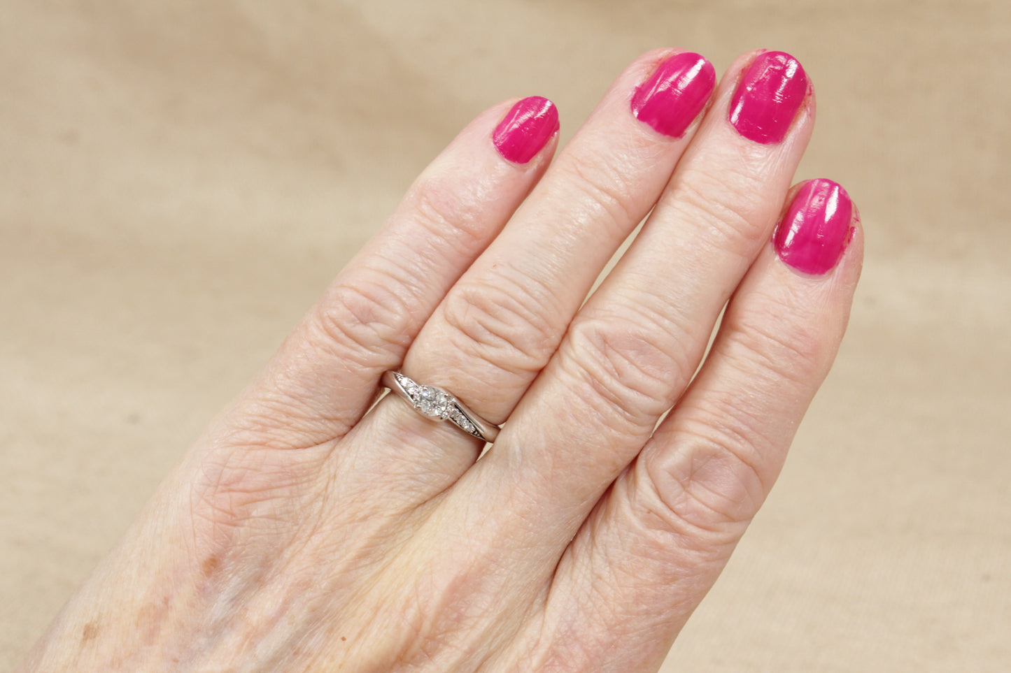 9ct White Gold Diamond Solitaire Ring