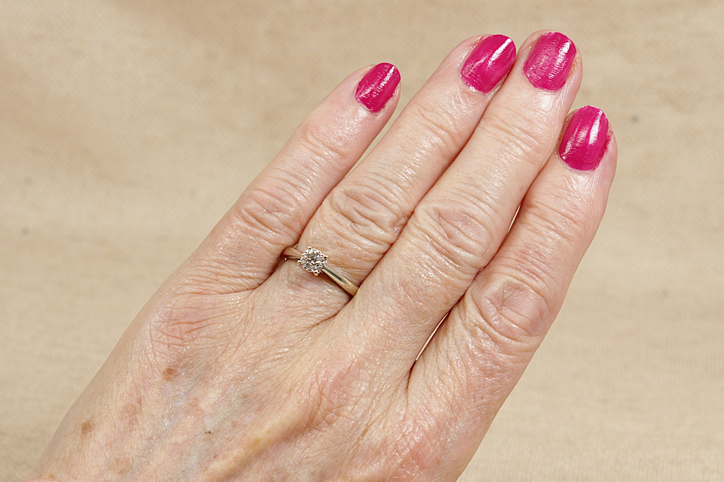 9ct White Gold Diamond Solitaire Ring