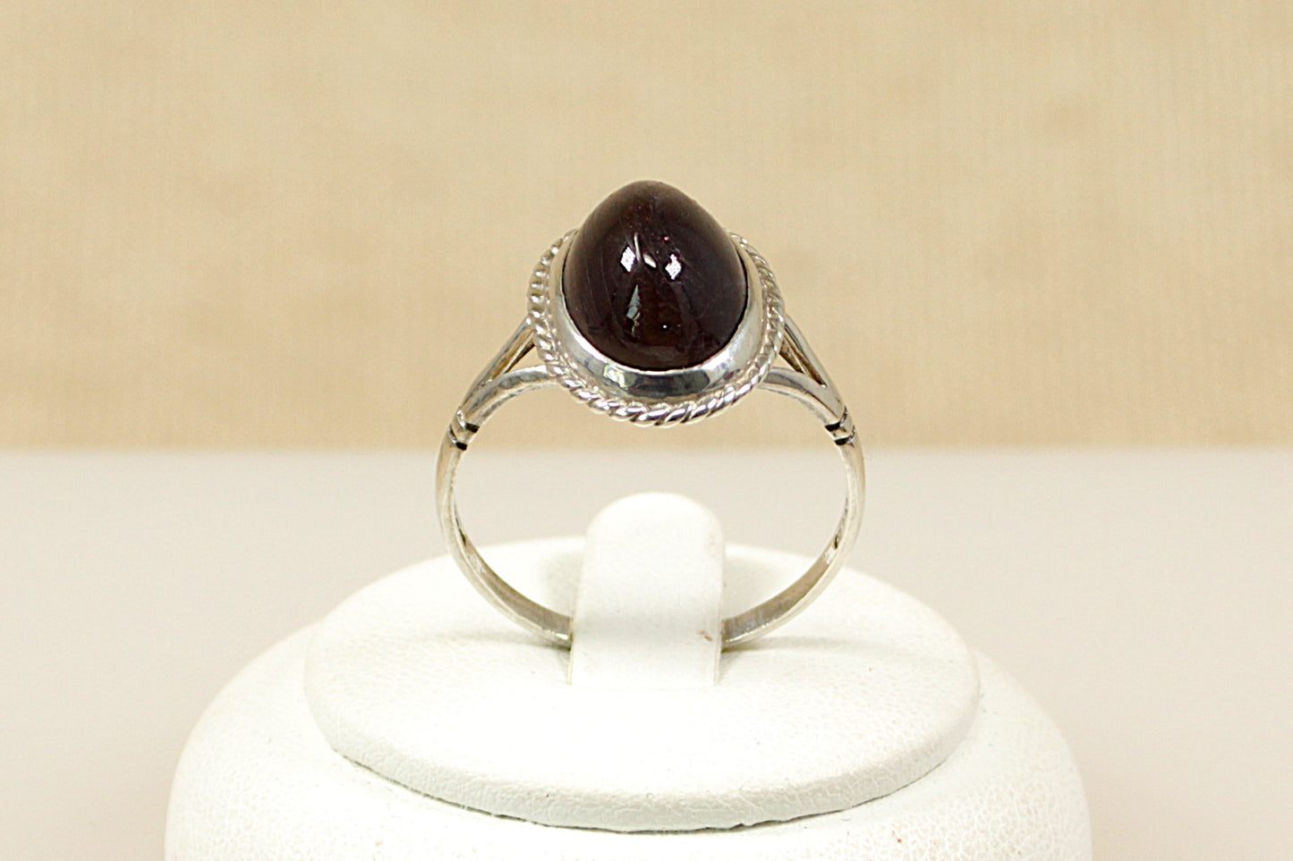 Silver Iolite Solitaire Ring