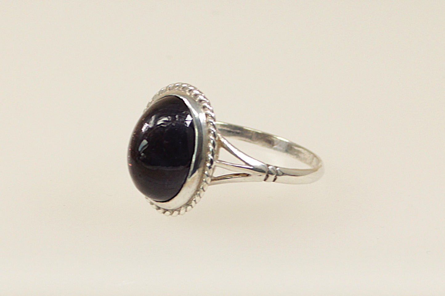 Silver Iolite Solitaire Ring