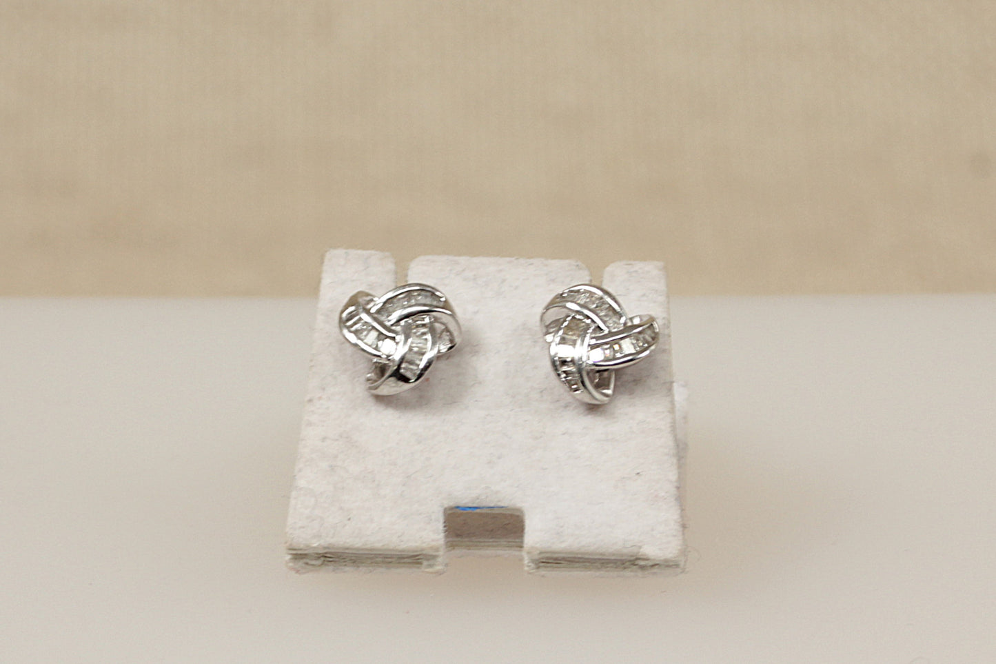Silver CZ Stud Earrings