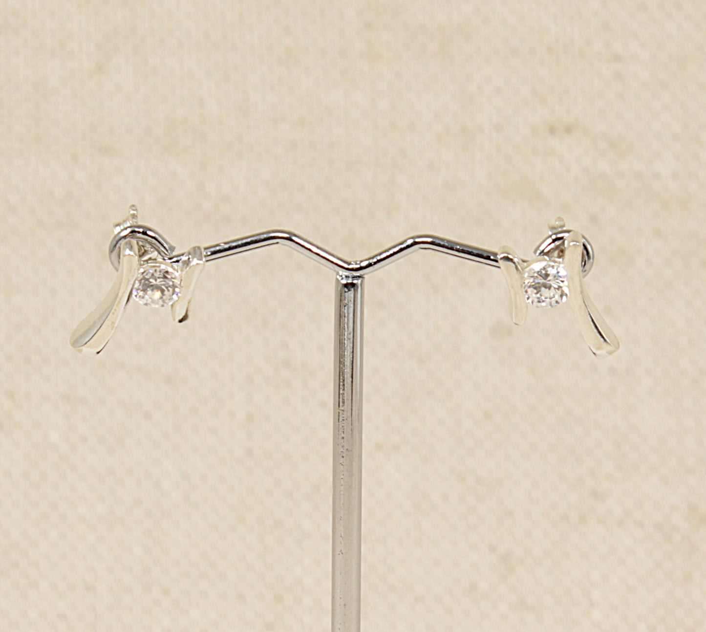 Silver Cubic Zirconia Stud Earrings