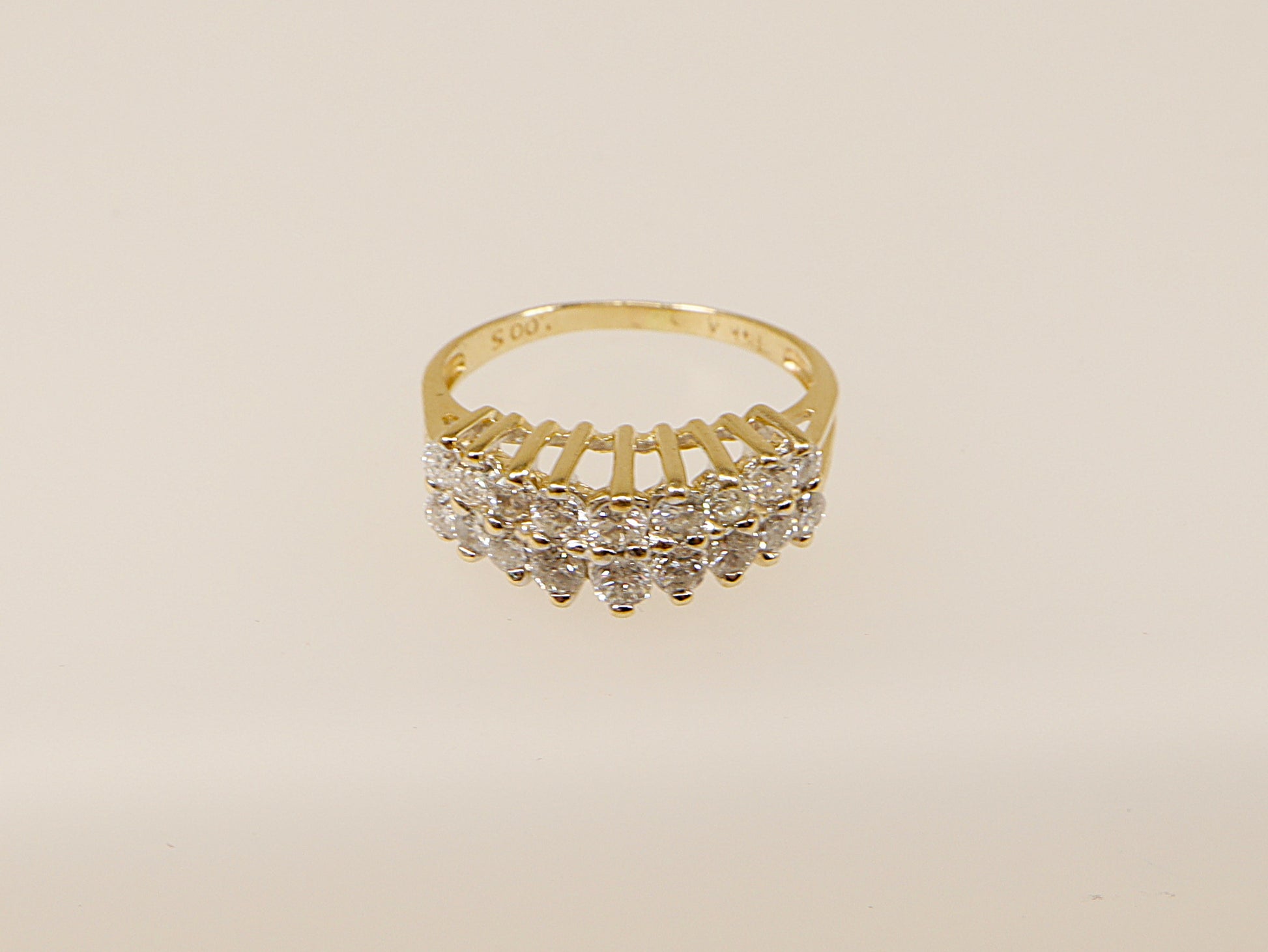 14ct yellow gold 0.50ct diamond cluster ring