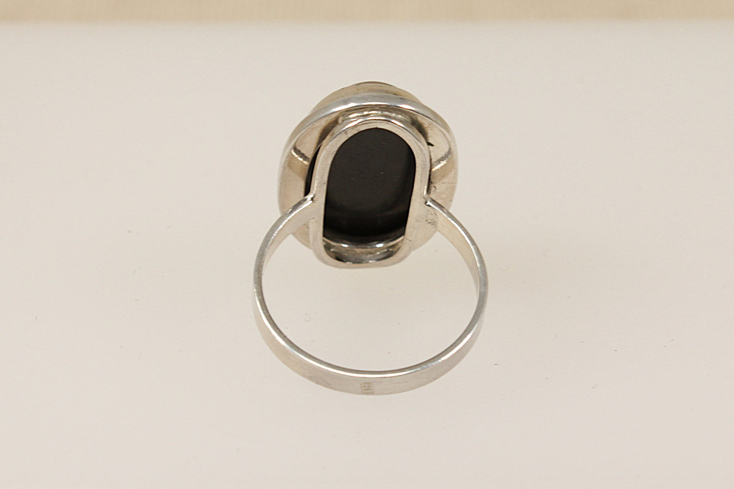 Silver Black Statement Ring