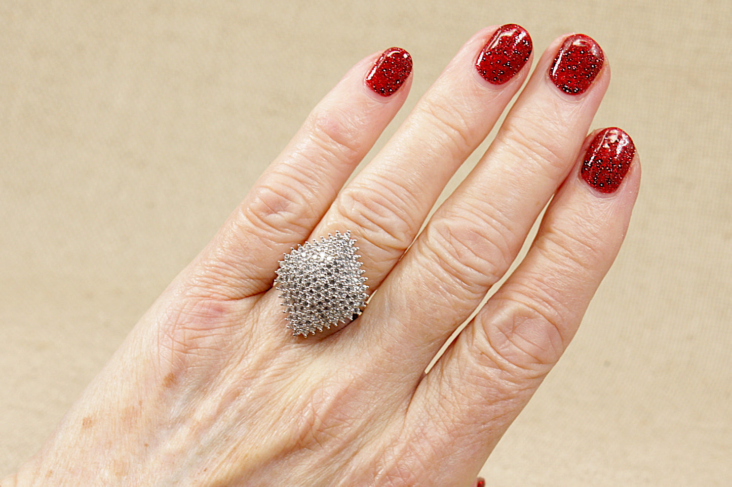 Silver Cluster Statement Ring