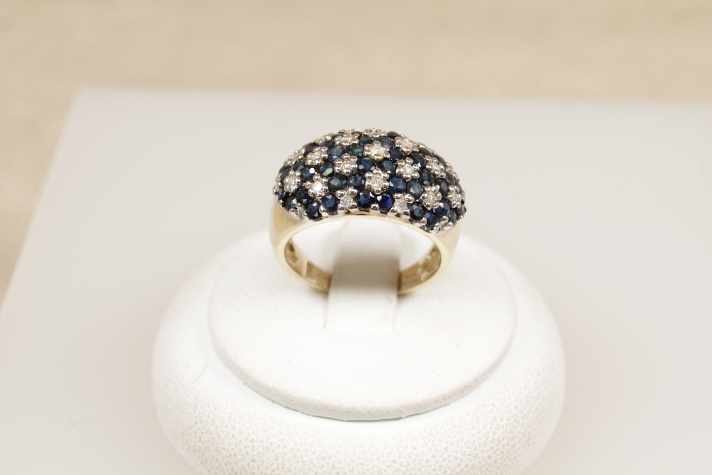 9ct Sapphire and Diamond Cluster Ring