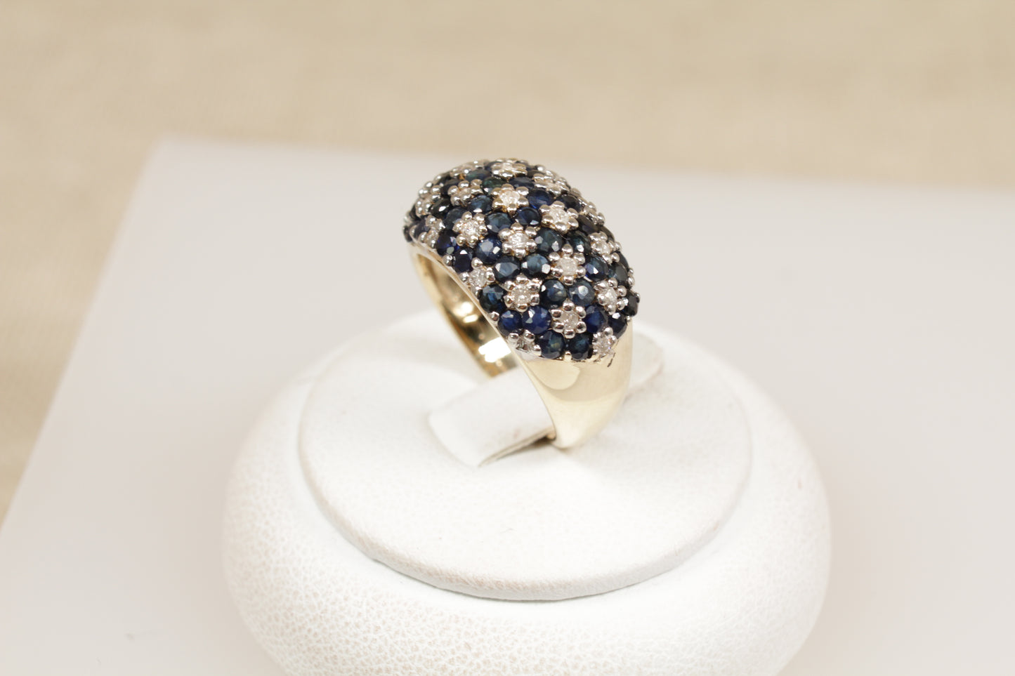 9ct Sapphire and Diamond Cluster Ring