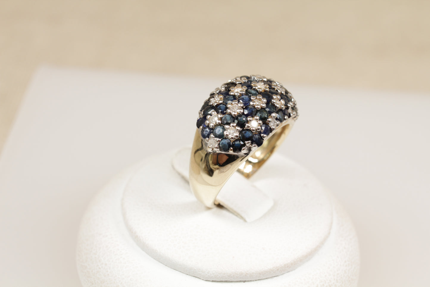 9ct Sapphire and Diamond Cluster Ring