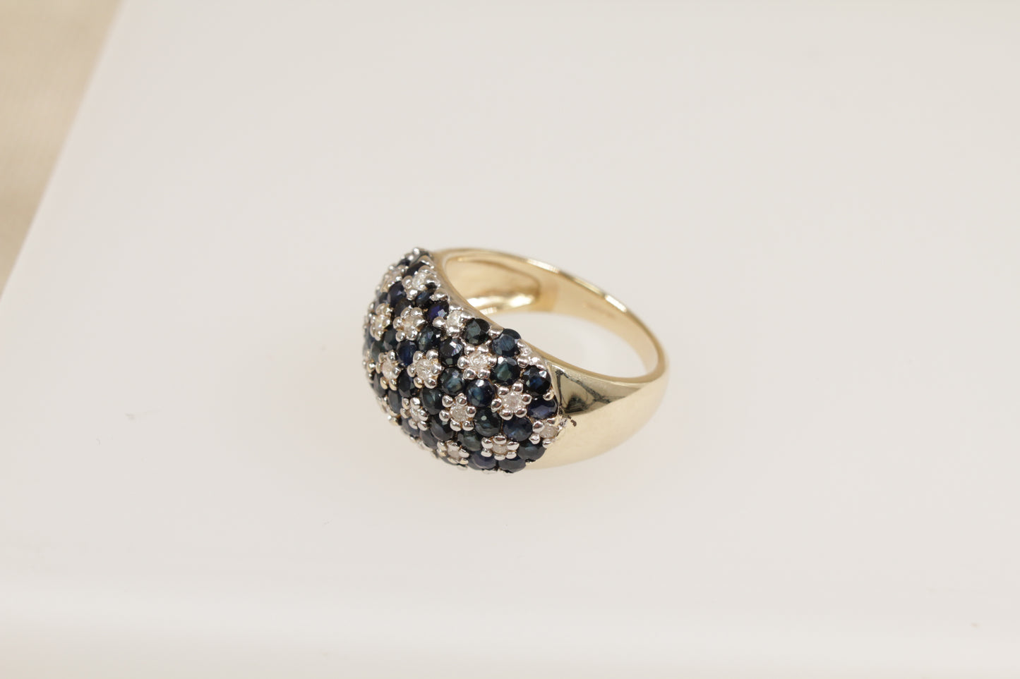 9ct Sapphire and Diamond Cluster Ring