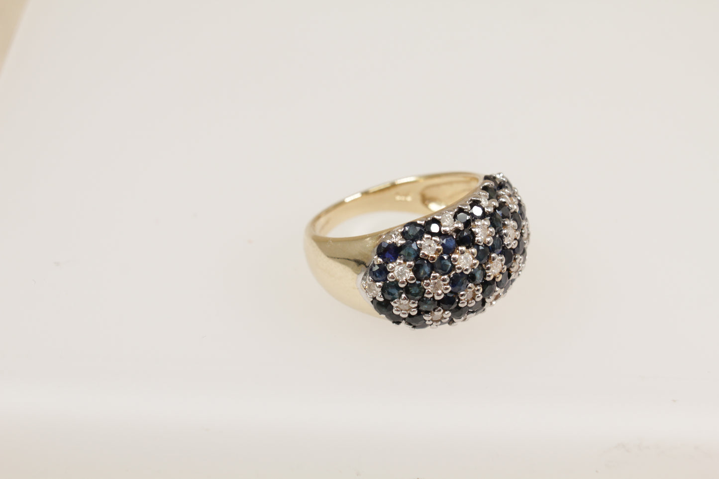 9ct Sapphire and Diamond Cluster Ring