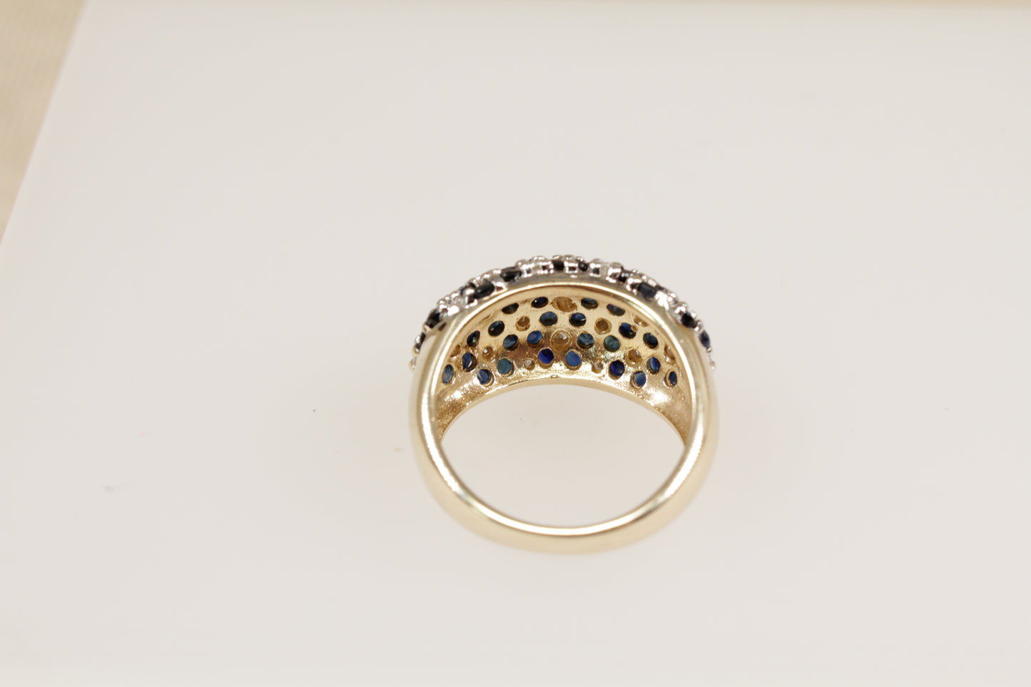 9ct Sapphire and Diamond Cluster Ring
