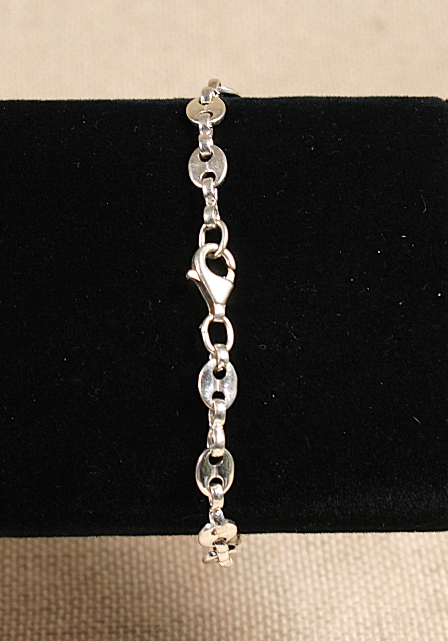 Silver Anchor Chain Link Bracelet
