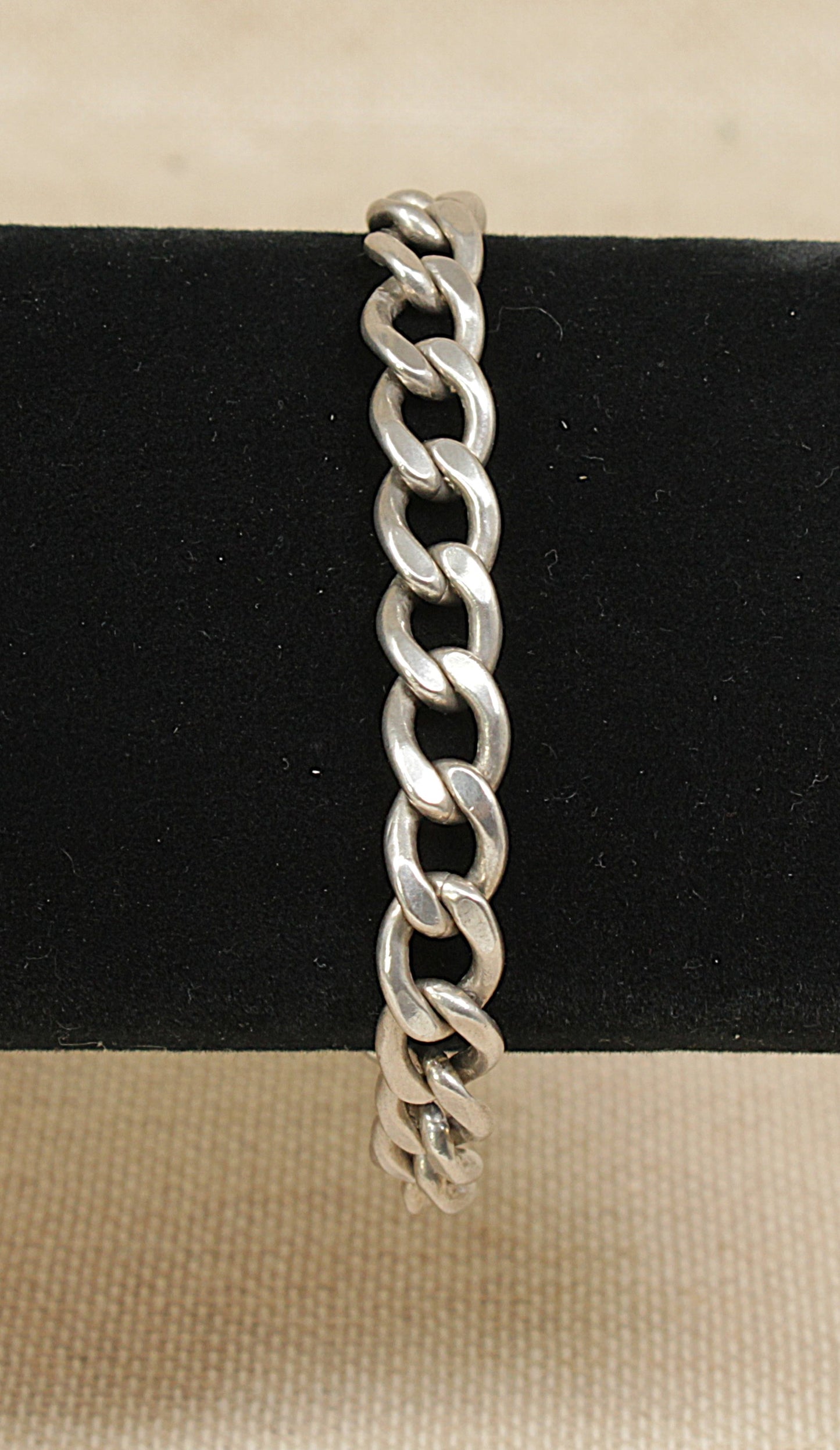 Vintage Silver Curb Link Bracelet