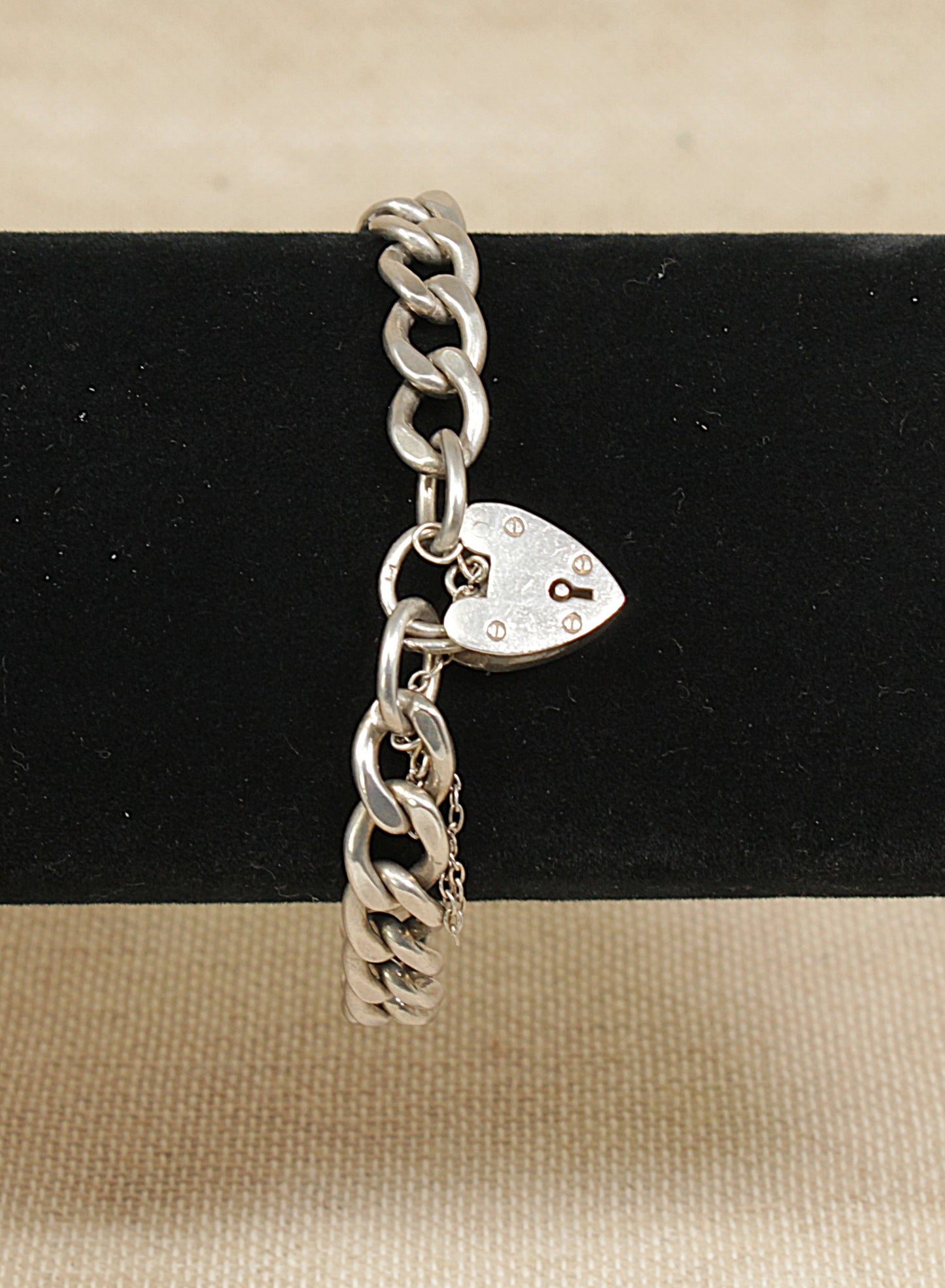 Vintage Silver Curb Link Bracelet