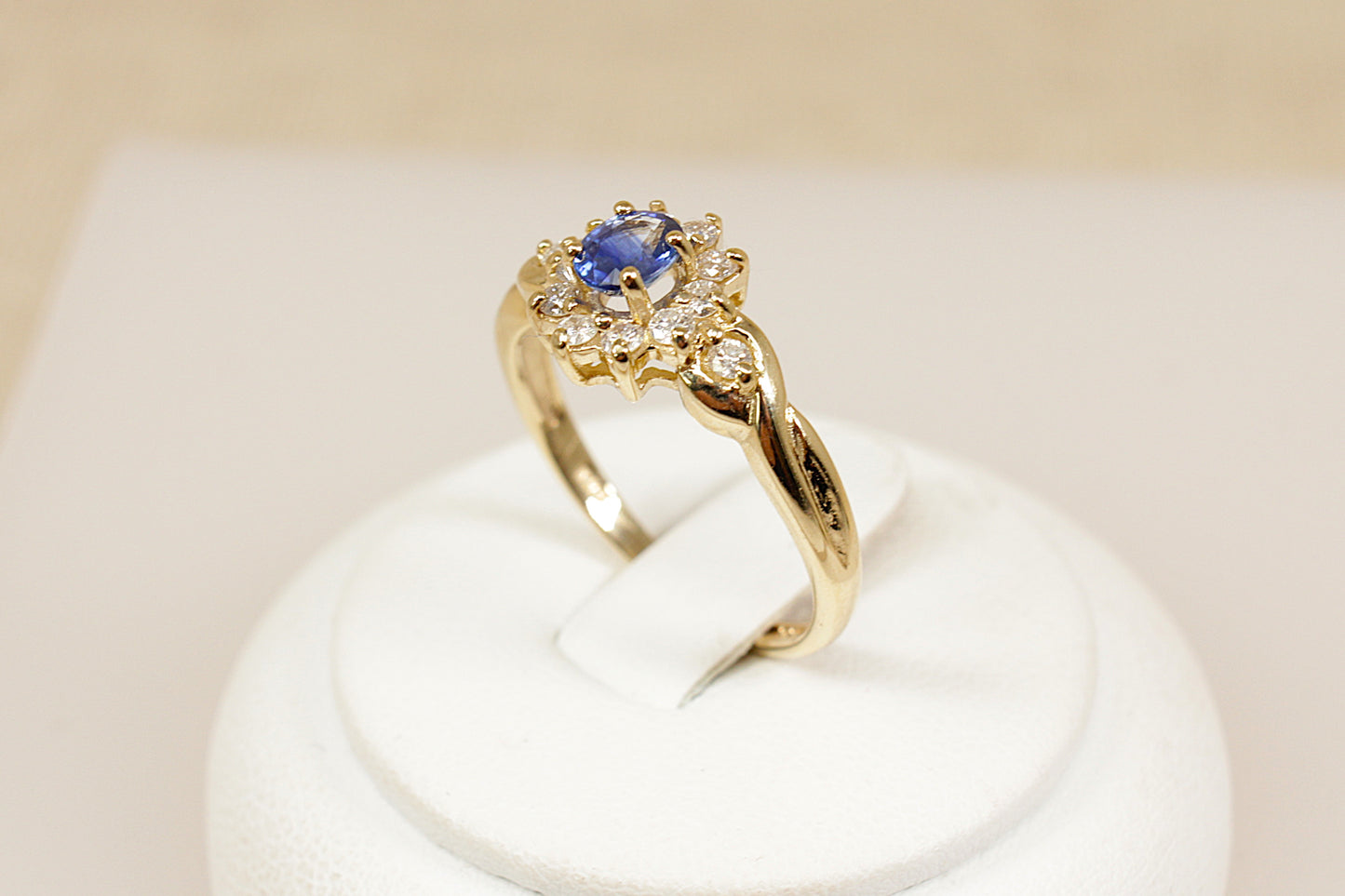 Sapphire and Diamond Princess Diana Inspired Ring