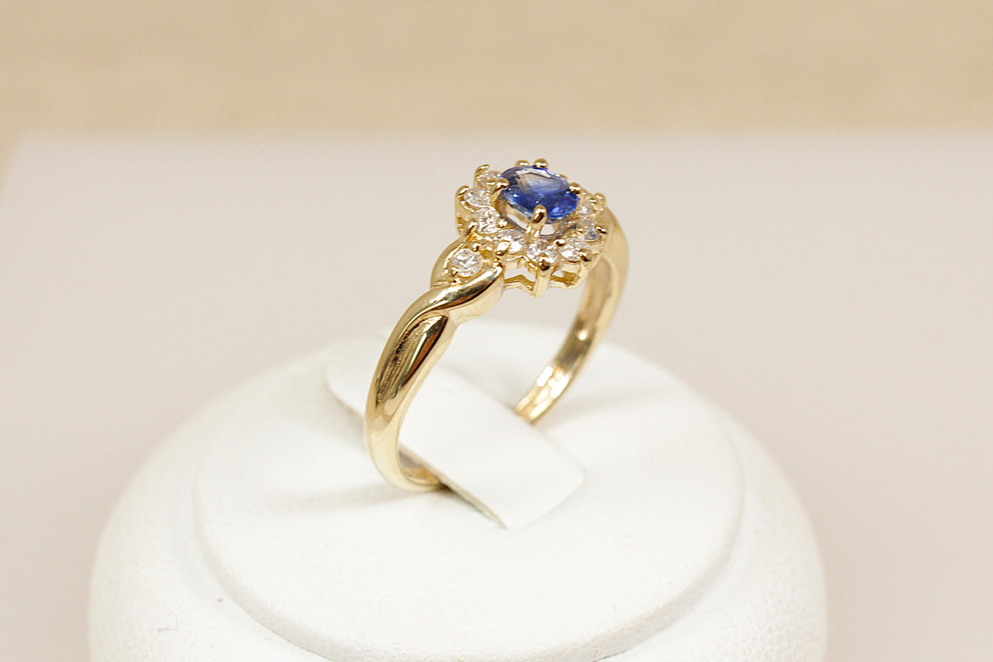 Sapphire and Diamond Princess Diana Inspired Ring