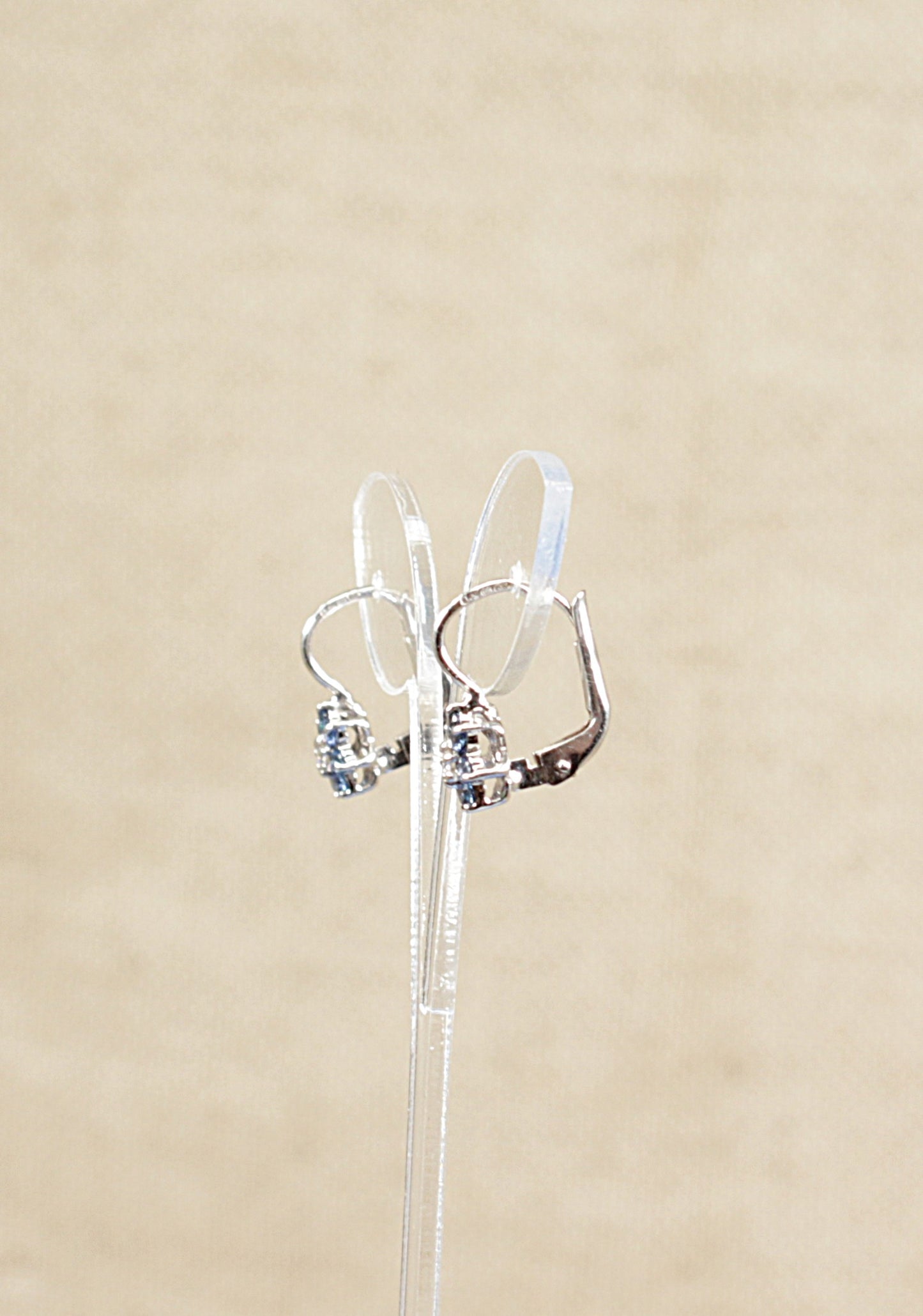 18ct White Gold Sapphire & Diamond Earrings