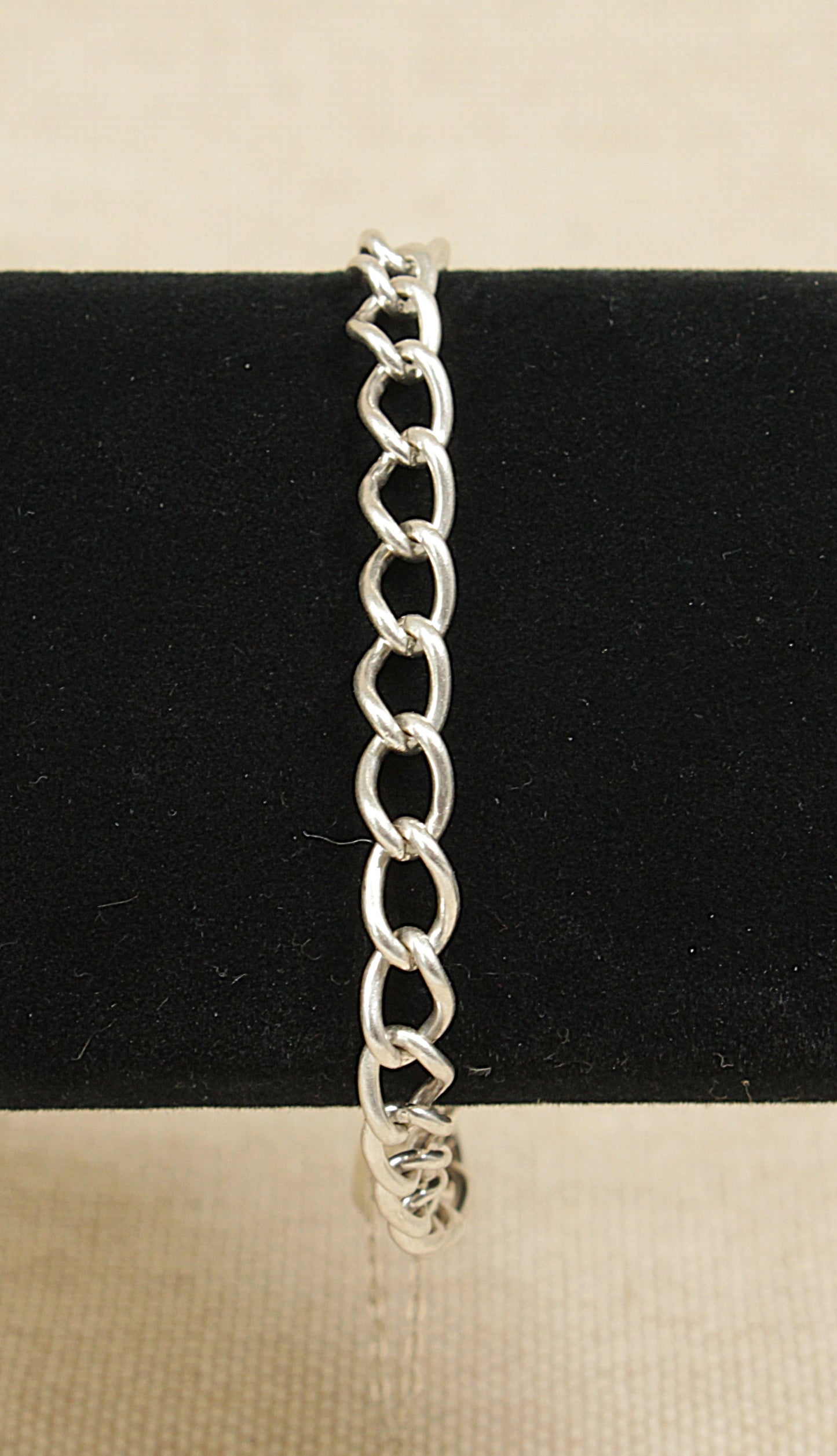 Vintage Sterling Silver Curb Link Bracelet,