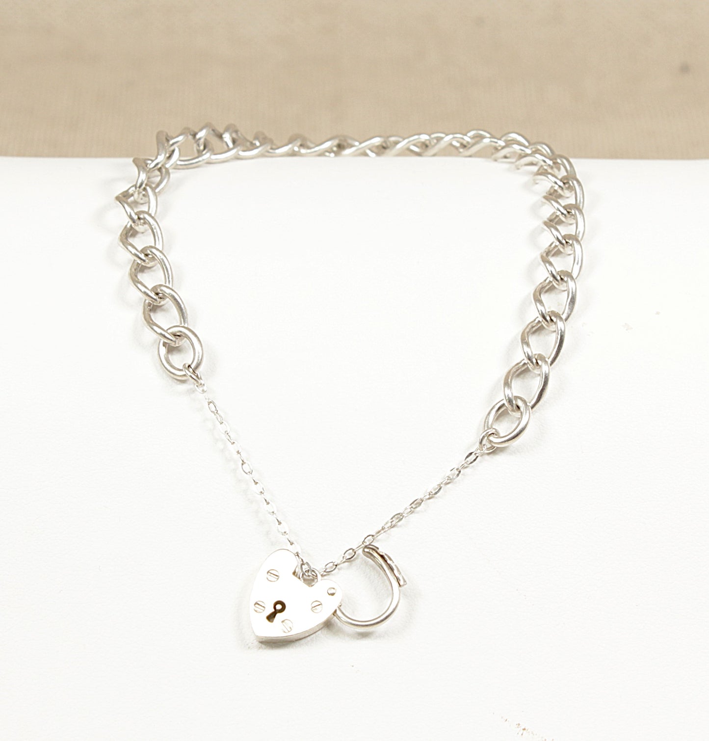 Vintage Sterling Silver Curb Link Bracelet,