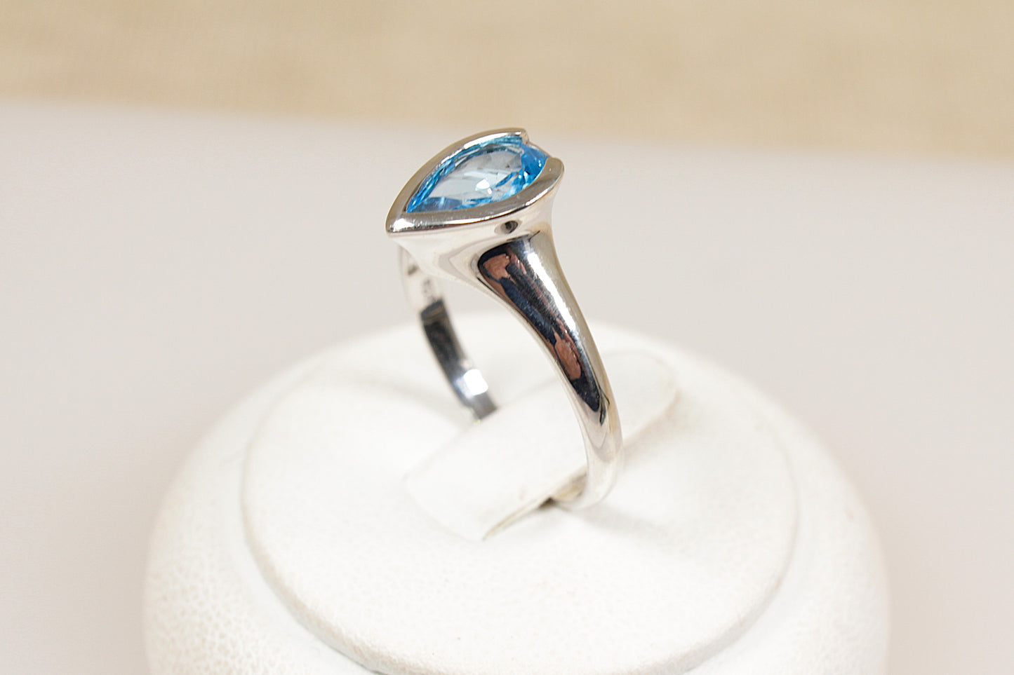 Blue Topaz Solitaire Ring