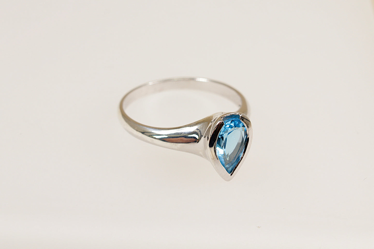 Blue Topaz Solitaire Ring