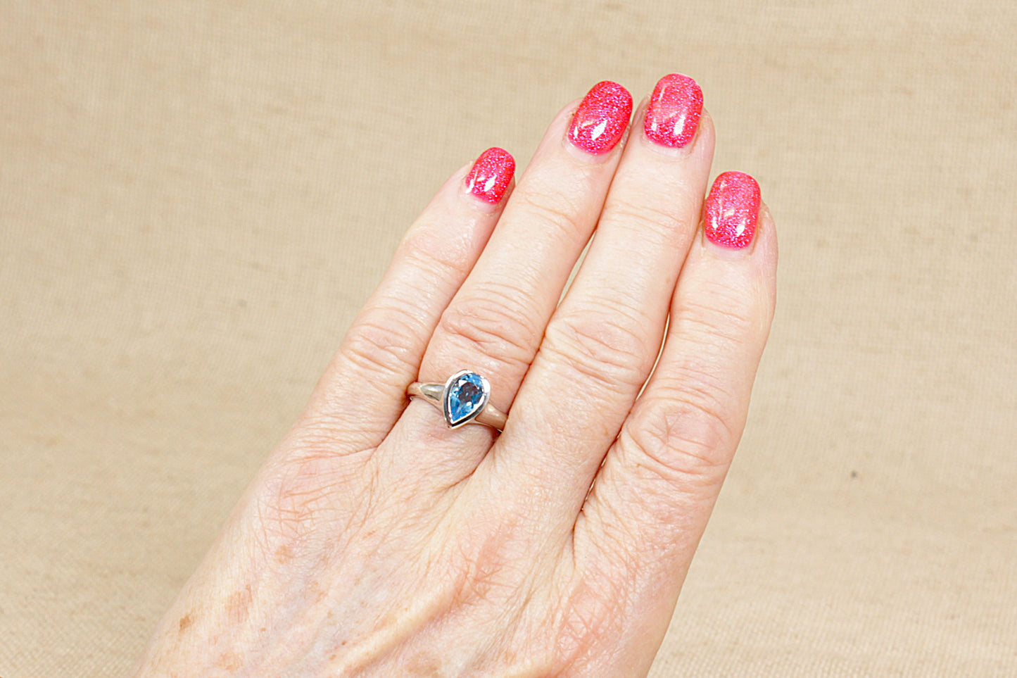 Blue Topaz Solitaire Ring