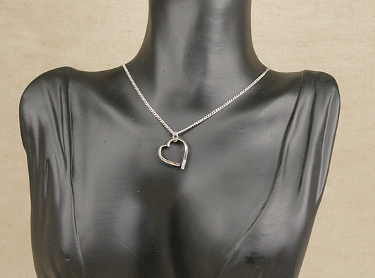 Silver Heart Pendant Necklace