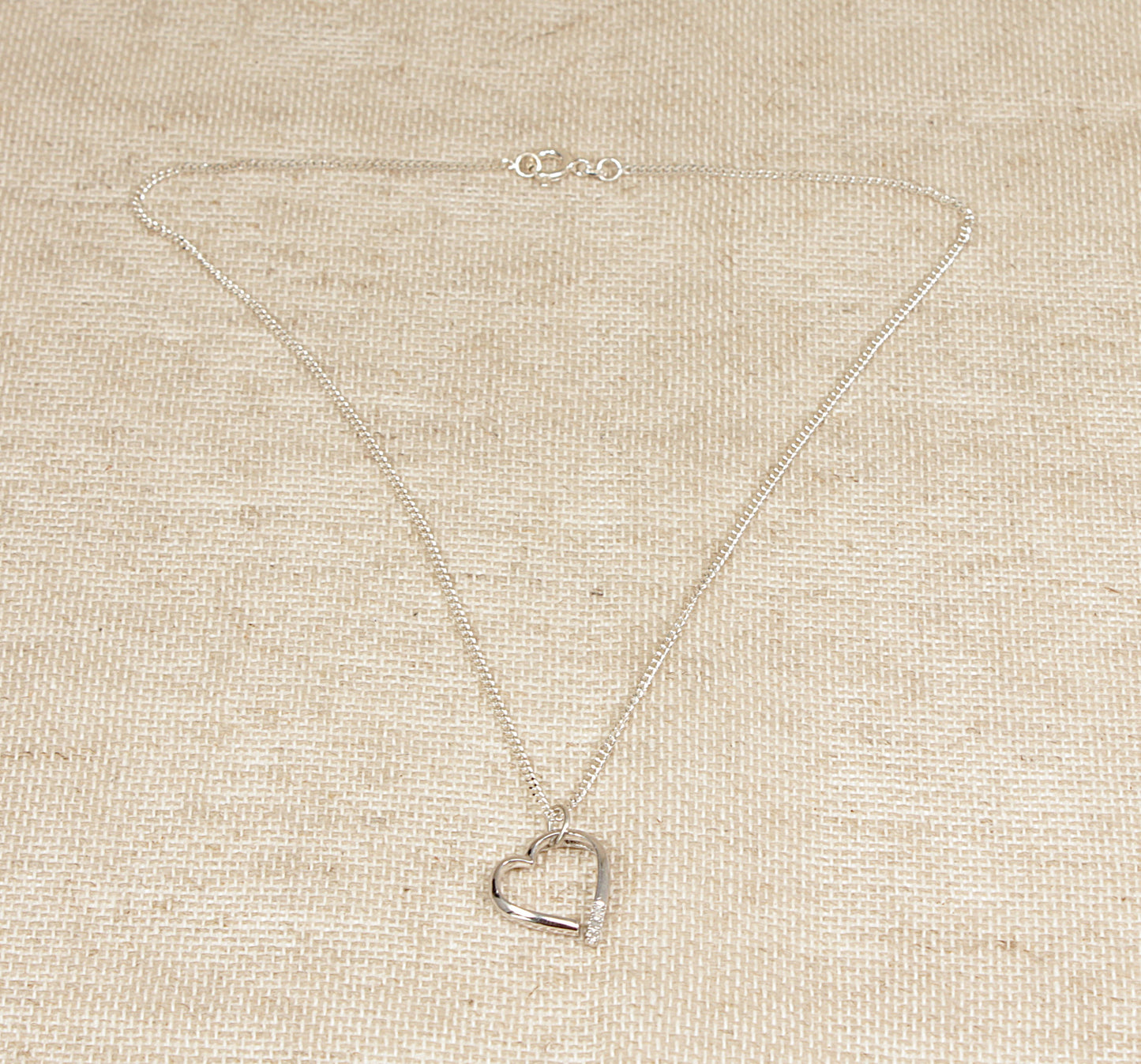 Silver Heart Pendant Necklace