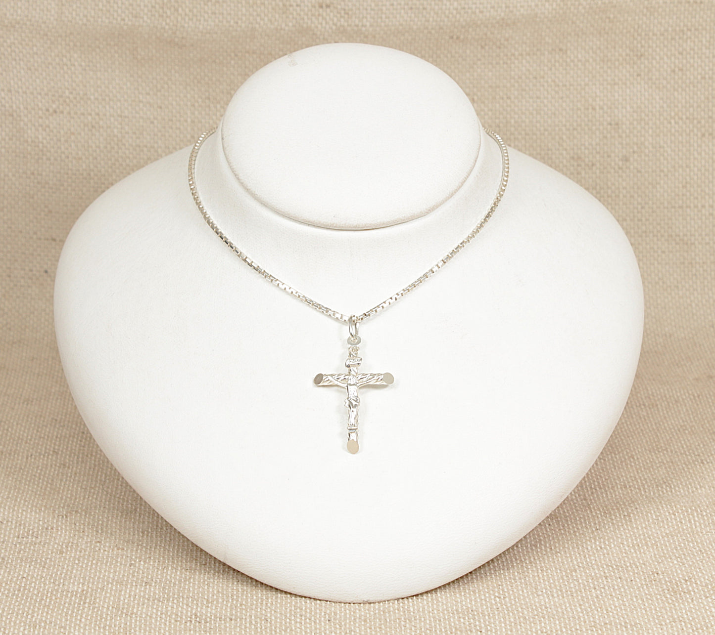 Sterling Silver Crucifix Pendant Necklace
