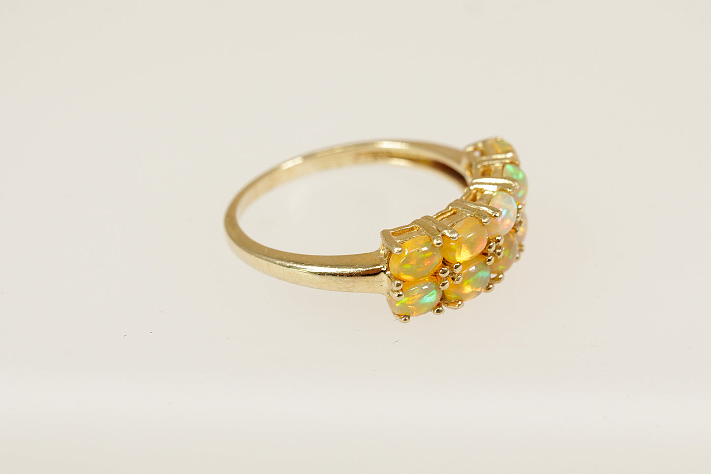 Silver Gilt Opal Ring