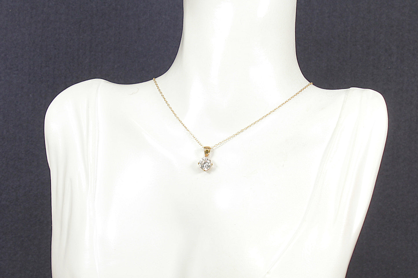 9ct Gold Crystal Pendant, Necklace and Earring Set