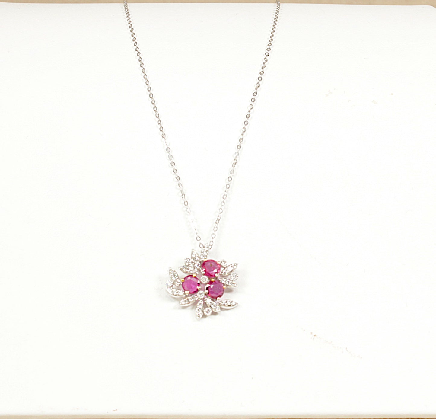 18ct Ruby and Diamond Pendant Necklace
