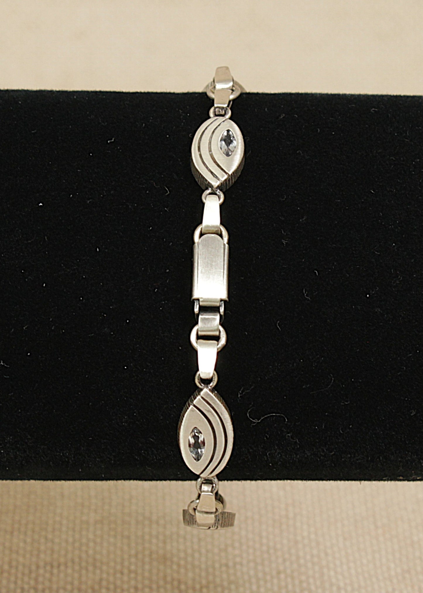 A Finnish Scandinavian Designer Silver & Citrine Bracelet