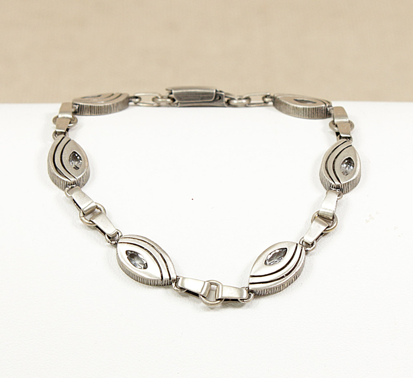 A Finnish Scandinavian Designer Silver & Citrine Bracelet