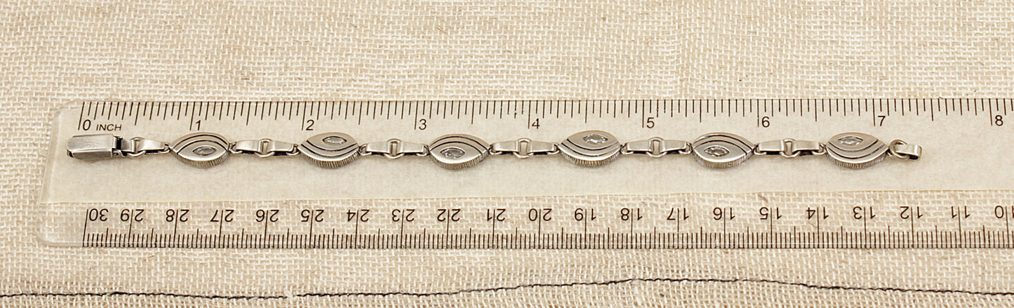 A Finnish Scandinavian Designer Silver & Citrine Bracelet