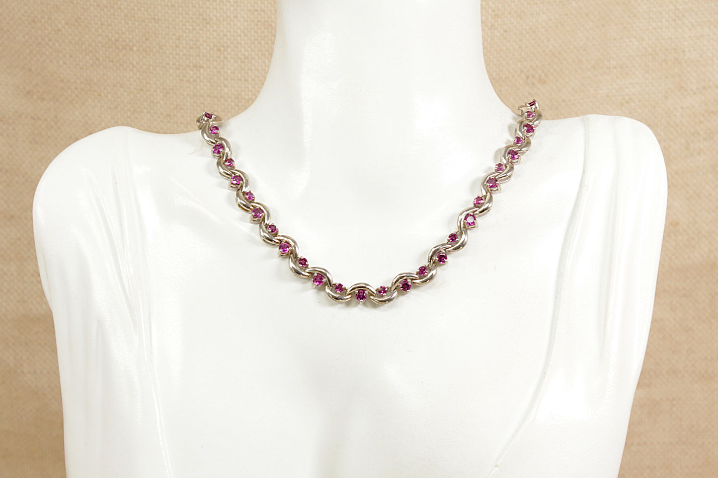 Silver Amethyst Crystal Necklace