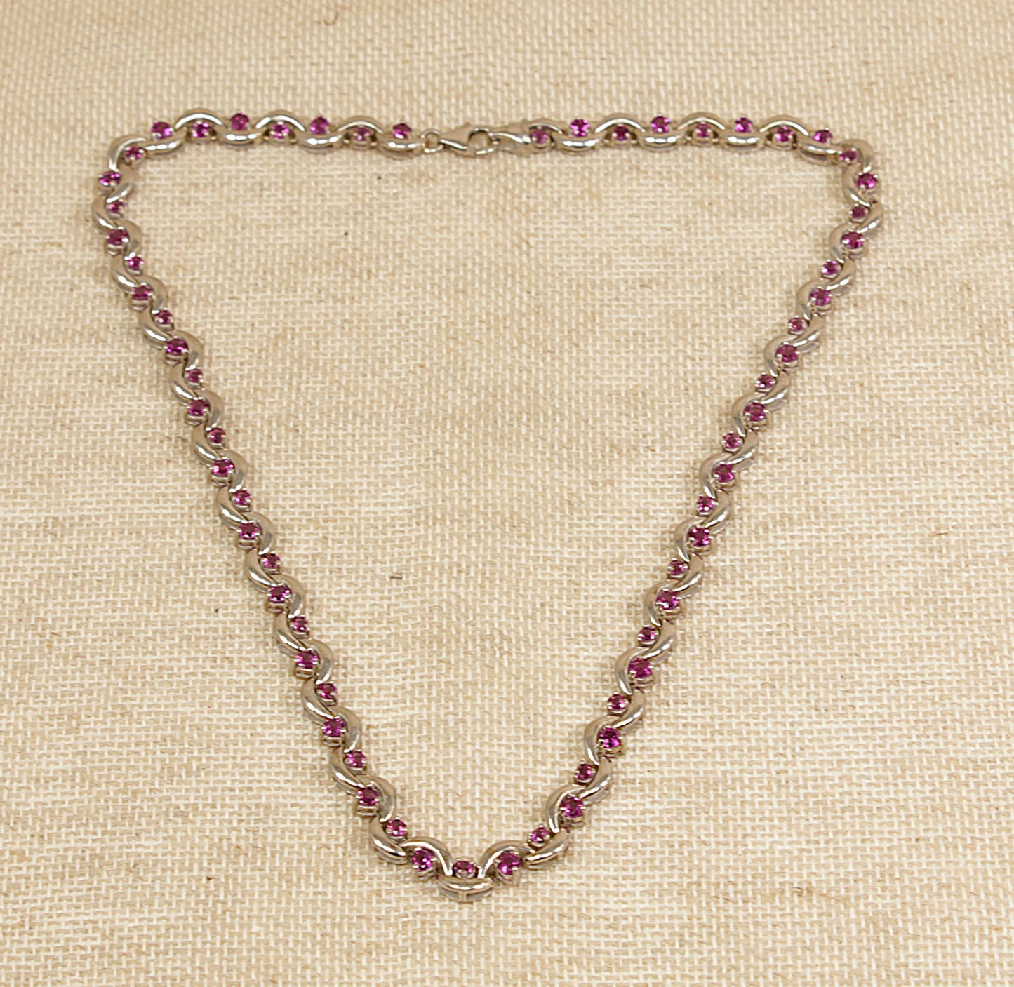 Silver Amethyst Crystal Necklace