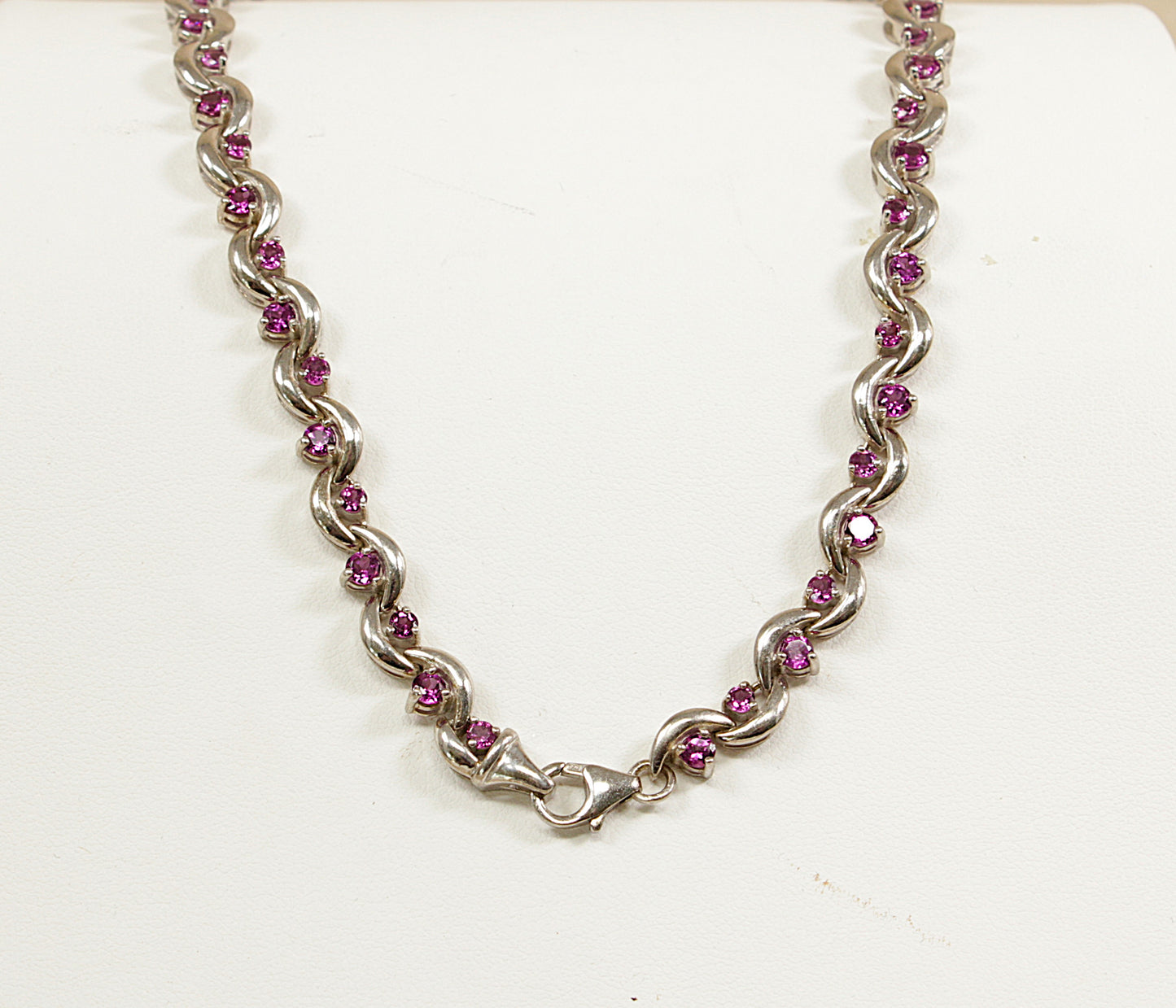 Silver Amethyst Crystal Necklace